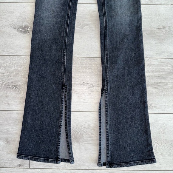 NWT EB Denim High Rise Stretch Split Hem Jeggings Gradeschool Side Zip XSmall - Picture 6 of 14
